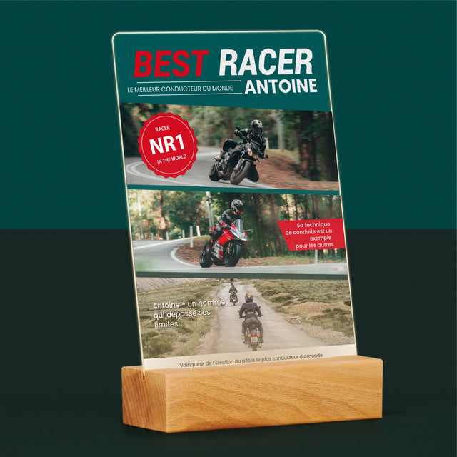 La Couverture De Magazine: Best Racer - Impression Sur Verre Acrylique