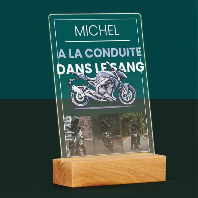 Le Collage Photo: La Conduite Dans Le Sang - Impression Sur Verre Acrylique