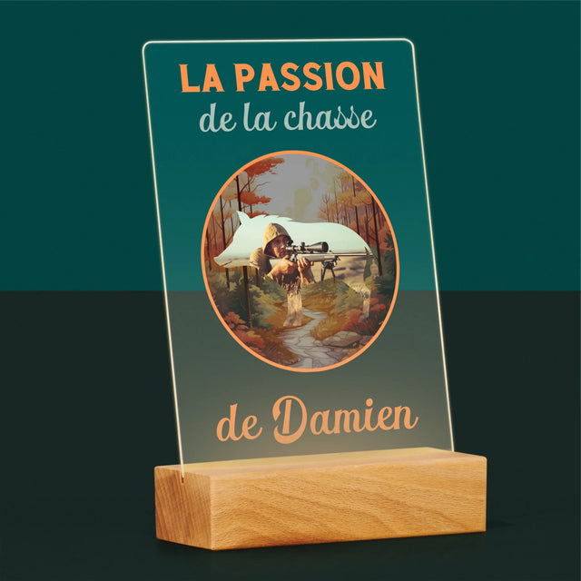 La Photo Et Un Texte: La Passion De La Chasse - Impression Sur Verre Acrylique