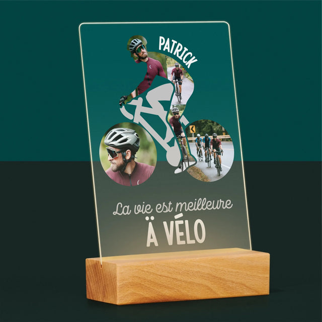 Forme Des Photos: La Vie Est Meilleure À Vélo - Impression Sur Verre Acrylique