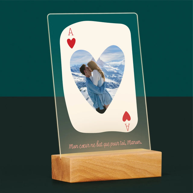 La Photo Et Un Texte: Carte De Saint-Valentin - Impression Sur Verre Acrylique