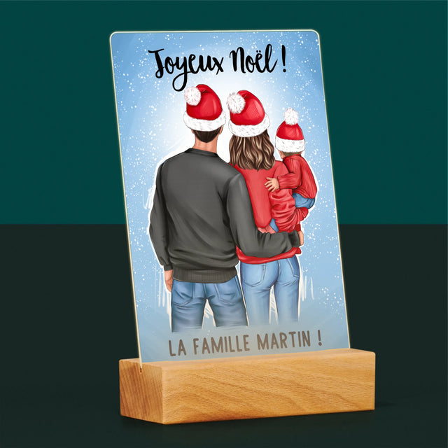 La Création Du Personnage: Famille De Noël - Impression Sur Verre Acrylique