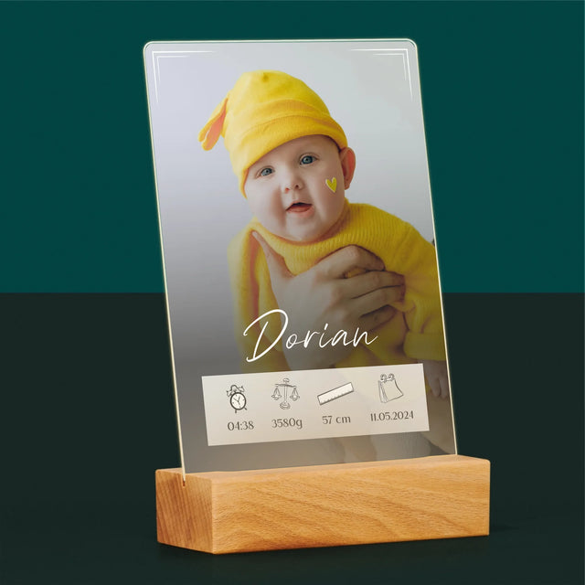 Acte De Naissance De L'Enfant: Métrique, Le Cadre - Impression Sur Verre Acrylique