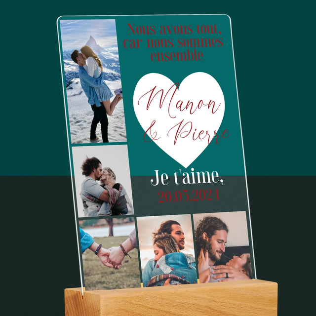 Collage Photo: Nous Avons Tout, Car Nous Sommes Ensemble - Impression Sur Verre Acrylique