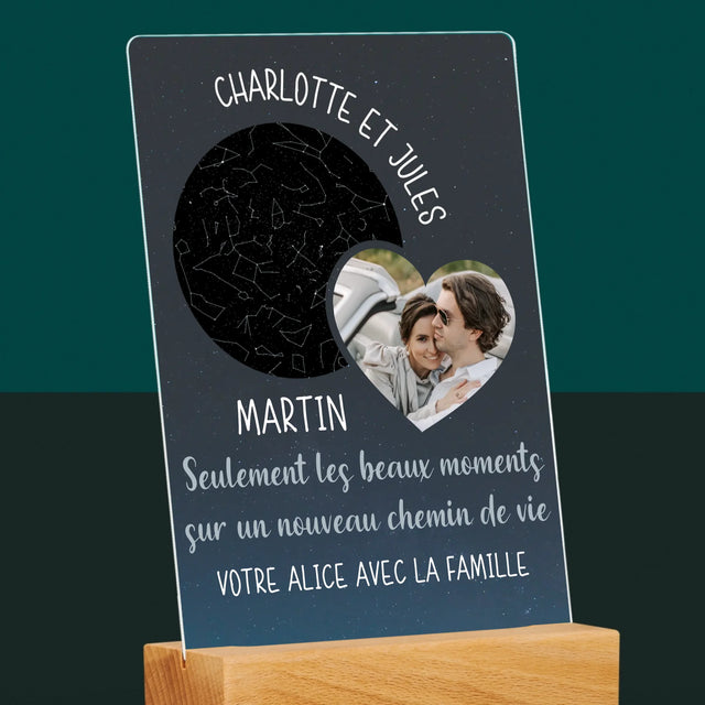 Carte Des Étoiles: Un Nouveau Mode De Vie Mariage - Impression Sur Verre Acrylique