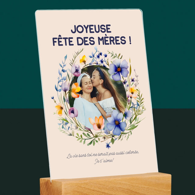 Photo Et Texte: Joyeuse Fête Des Mères ! - Impression Sur Verre Acrylique