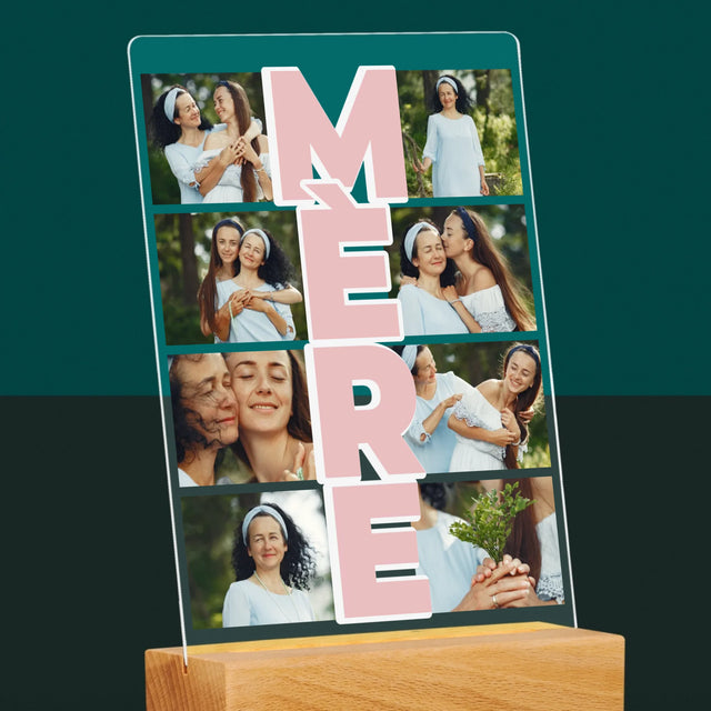 Collage Photo: Maman, Collage De Photos - Impression Sur Verre Acrylique