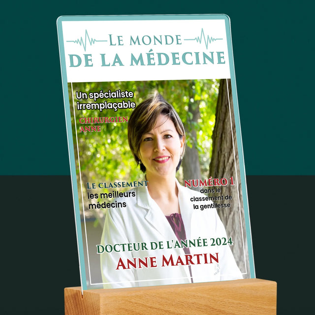 La Couverture De Magazine: Le Monde De La Médecine - Impression Sur Verre Acrylique