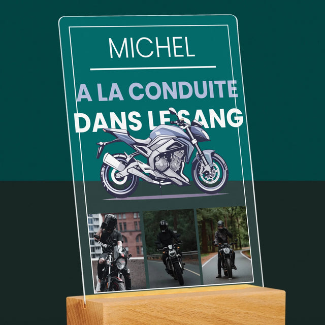 Le Collage Photo: La Conduite Dans Le Sang - Impression Sur Verre Acrylique