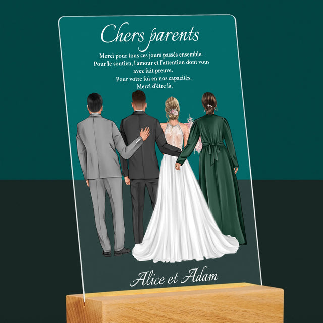 La Création Du Personnage: Chers Parents, Merci - Impression Sur Verre Acrylique