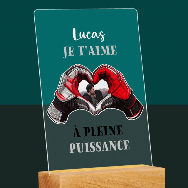 La Photo Et Un Texte: Je T'Aime À Pleine Puissance - Impression Sur Verre Acrylique