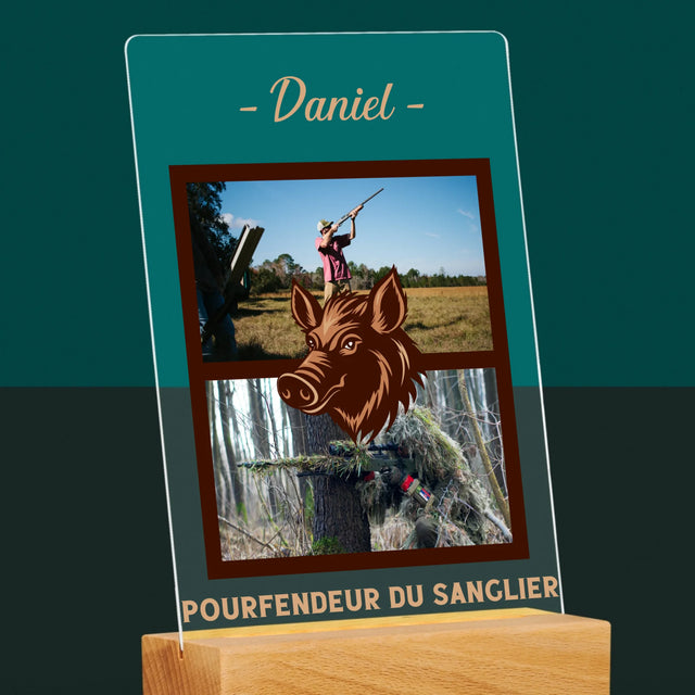 Le Collage Photo: Pourfendeur Du Sanglier - Impression Sur Verre Acrylique