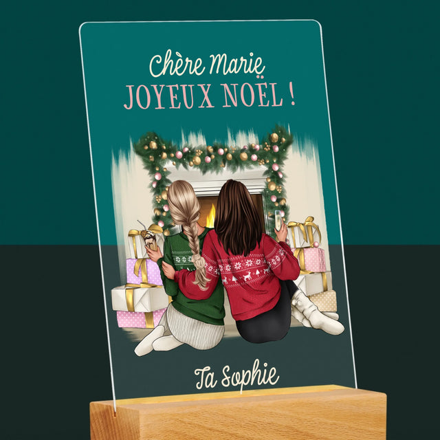 La Création Du Personnage: Amies De Noël - Impression Sur Verre Acrylique