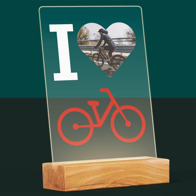 La Photo: I Love Vélo - Impression Sur Verre Acrylique