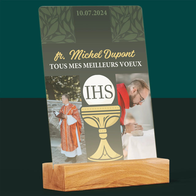 Le Collage Photo: Tous Mes Meilleurs Voeux Croix - Impression Sur Verre Acrylique