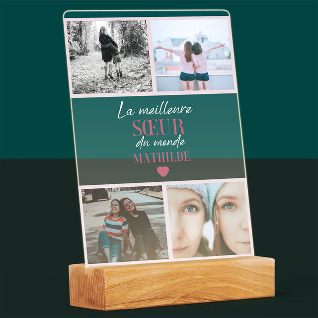 Collage Photo: La Meilleure Sœur - Impression Sur Verre Acrylique