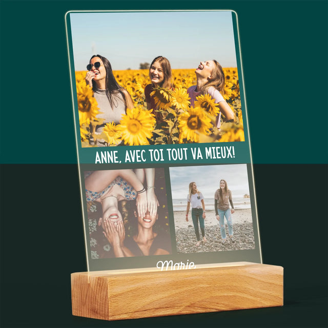 Collage Photo: Les Meilleures Amies - Impression Sur Verre Acrylique