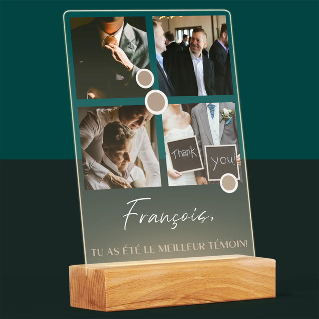 Collage Photo: Merci, Collage De Photos Pour Le Témoin - Impression Sur Verre Acrylique