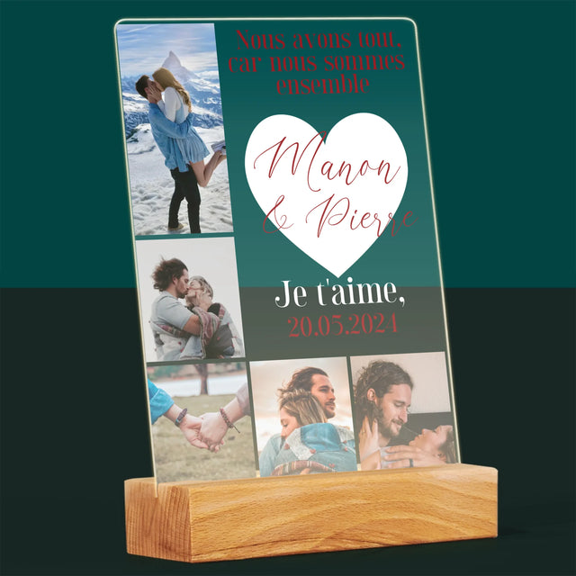 Collage Photo: Nous Avons Tout, Car Nous Sommes Ensemble - Impression Sur Verre Acrylique