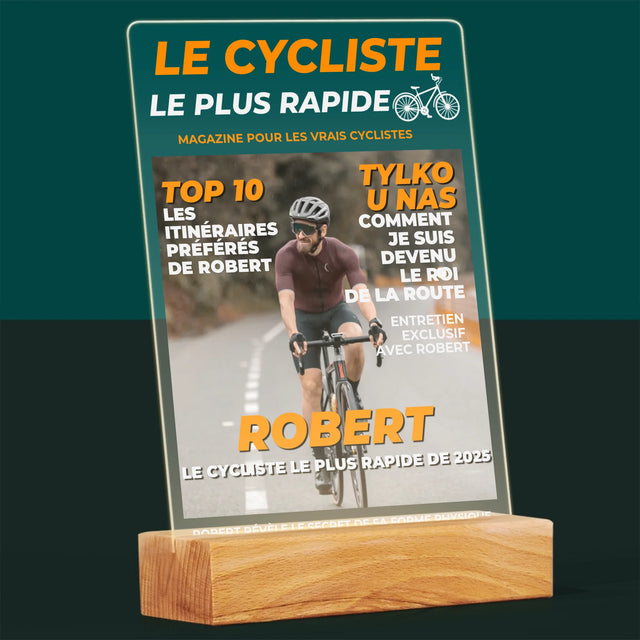La Couverture De Magazine: Le Cycliste Le Plus Rapide - Impression Sur Verre Acrylique