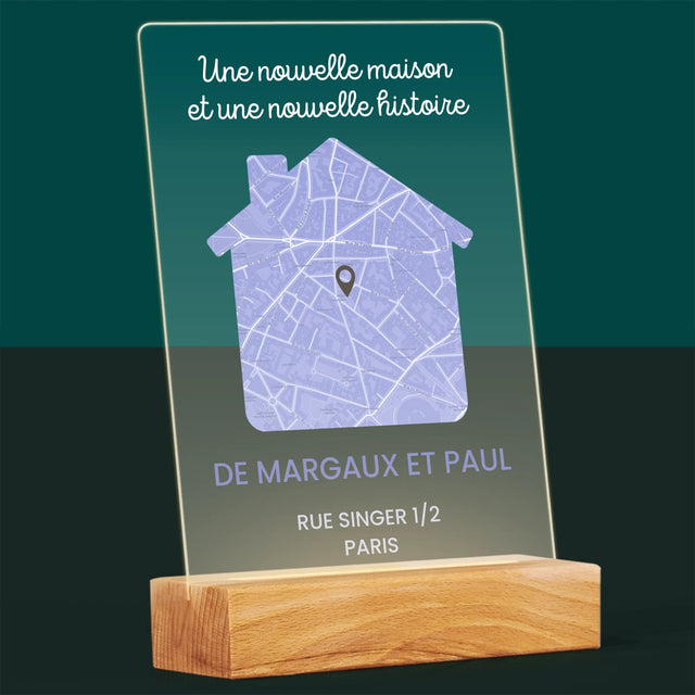 Plan De Ville: Nouvel Appartement - Plan De La Ville - Impression Sur Verre Acrylique