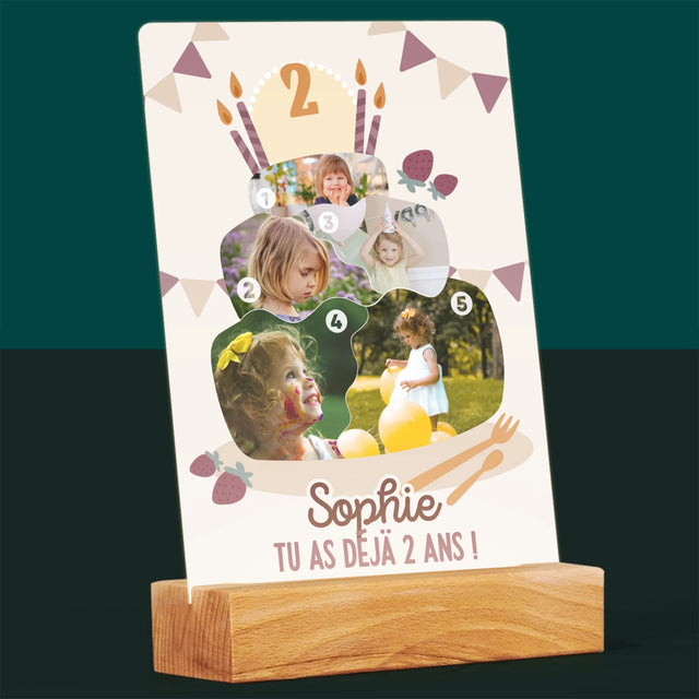 Forme Des Photos: Gâteau D'Anniversaire - Impression Sur Verre Acrylique
