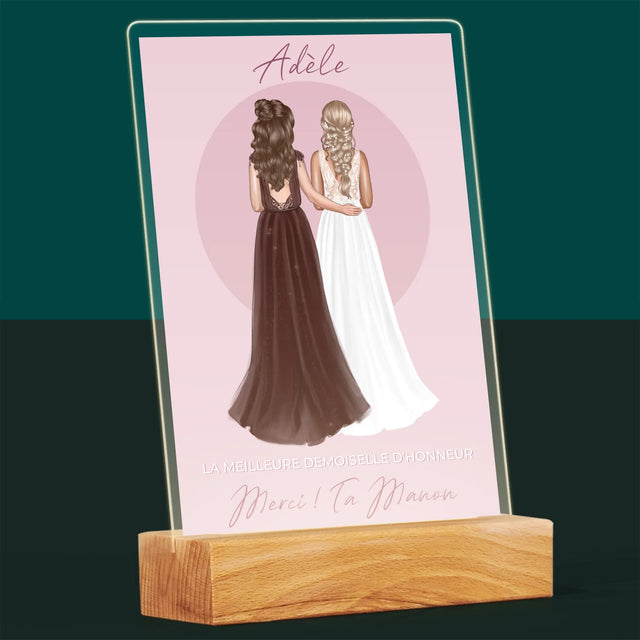 La Création Du Personnage: La Meilleure Demoiselle D'Honneur - Impression Sur Verre Acrylique