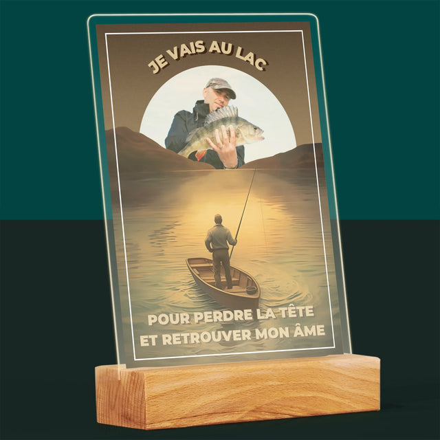 La Photo Et Un Texte: Je Vais Au Lac - Impression Sur Verre Acrylique
