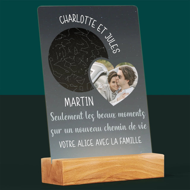Carte Des Étoiles: Un Nouveau Mode De Vie Mariage - Impression Sur Verre Acrylique