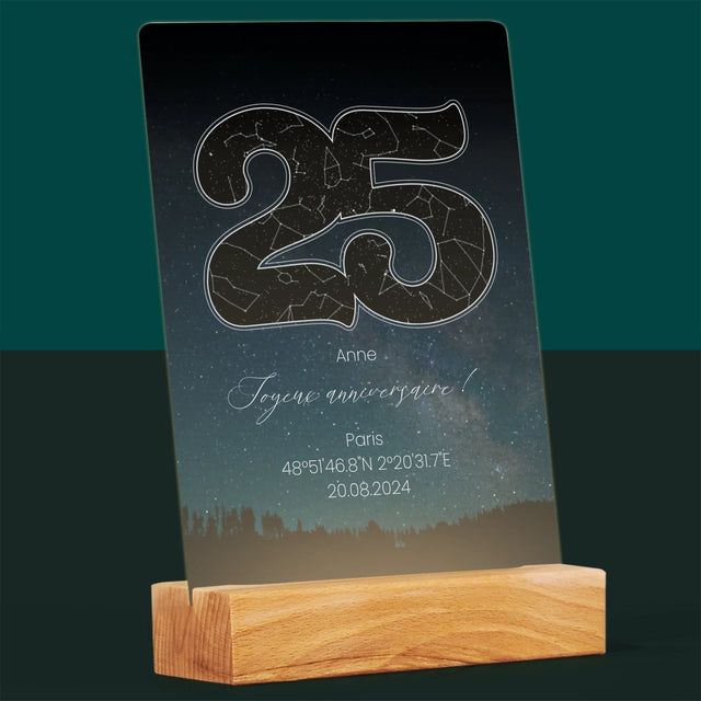 La Carte Des Étoiles: Les Étoiles 25E Anniversaire - Impression Sur Verre Acrylique