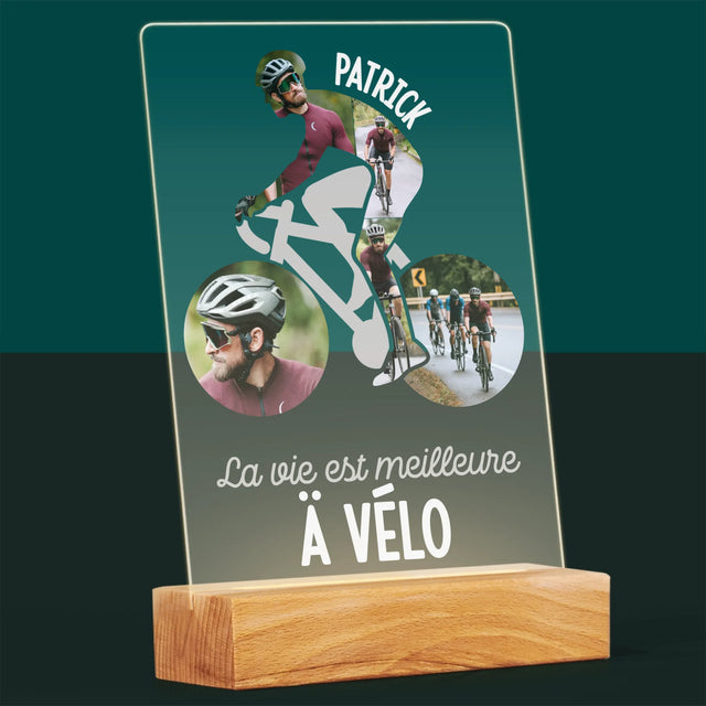 Forme Des Photos: La Vie Est Meilleure À Vélo - Impression Sur Verre Acrylique