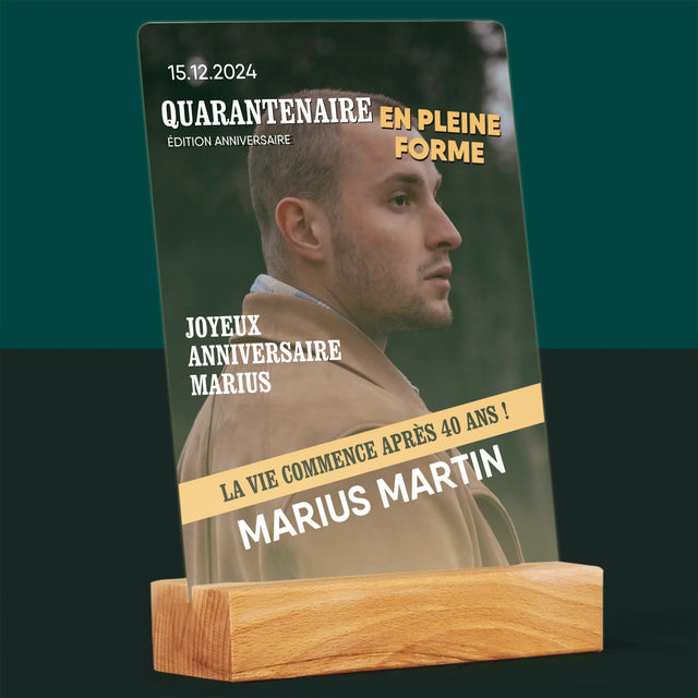 La Couverture De Magazine: Quarantenaire En Pleine Forme - Impression Sur Verre Acrylique