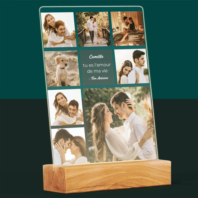 Collage Photo: Collage D'Amour - Impression Sur Verre Acrylique