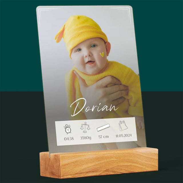Acte De Naissance De L'Enfant: Métrique, Le Cadre - Impression Sur Verre Acrylique