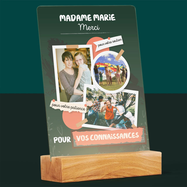 Collage Photo: Merci Pour Vos Connaissances - Impression Sur Verre Acrylique