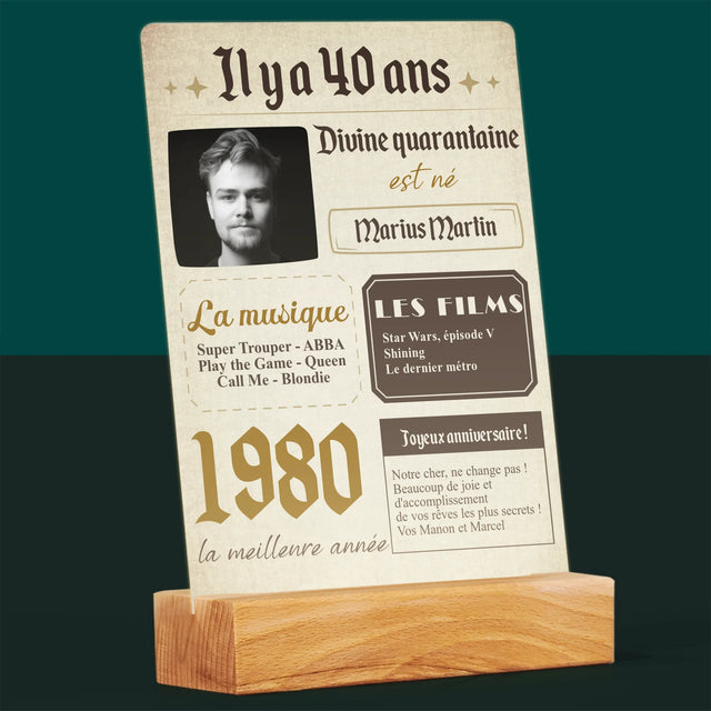 La Couverture De Magazine: Il Y A 40 Ans - Impression Sur Verre Acrylique