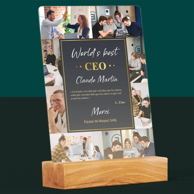 Le Collage Photo: World’S Best Ceo - Impression Sur Verre Acrylique