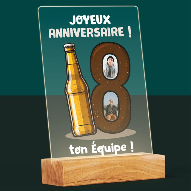 Le Collage Photo: 18 Bière - Impression Sur Verre Acrylique