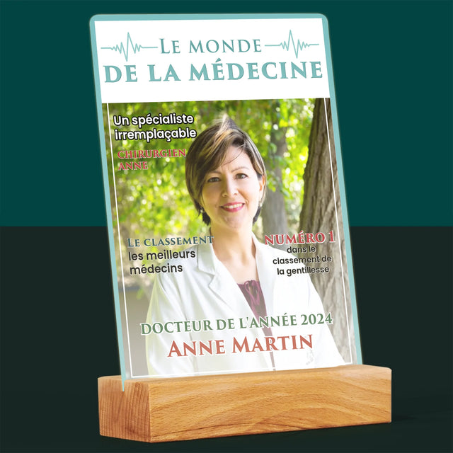 La Couverture De Magazine: Le Monde De La Médecine - Impression Sur Verre Acrylique