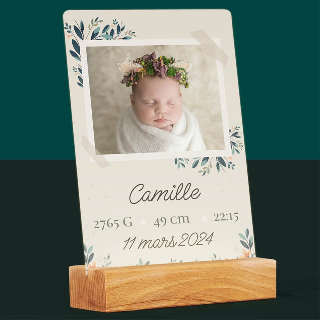 L'Acte De Naissance De L'Enfant: Métrique, Les Fleurs - Impression Sur Verre Acrylique