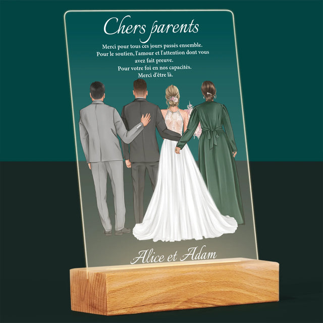 La Création Du Personnage: Chers Parents, Merci - Impression Sur Verre Acrylique