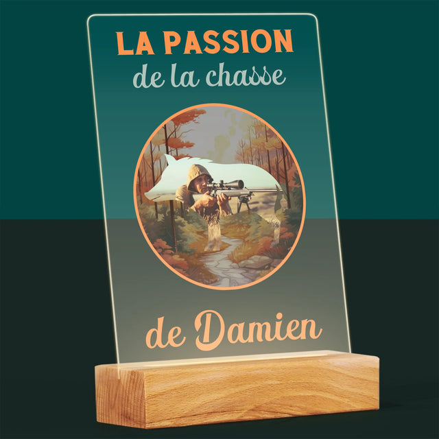 La Photo Et Un Texte: La Passion De La Chasse - Impression Sur Verre Acrylique