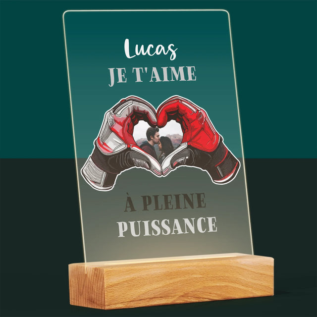 La Photo Et Un Texte: Je T'Aime À Pleine Puissance - Impression Sur Verre Acrylique