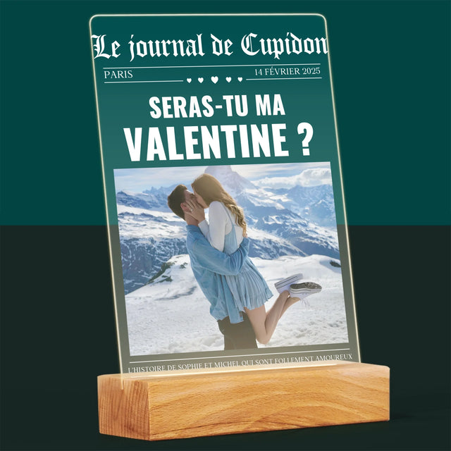 La Couverture De Magazine: Journal De La Saint-Valentin - Impression Sur Verre Acrylique