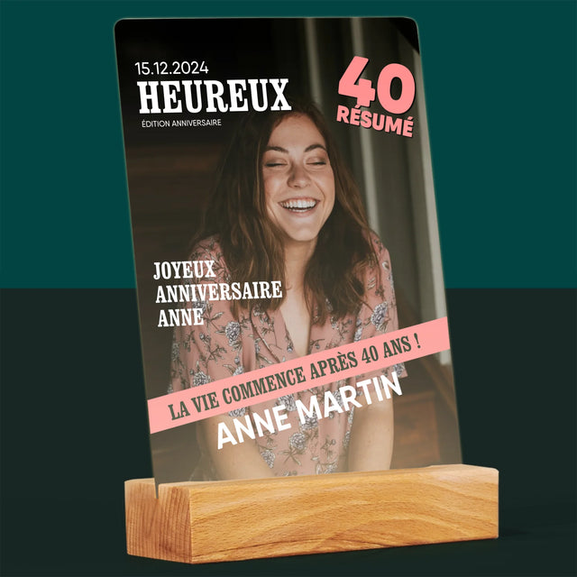 La Couverture De Magazine: La Quarantaine Heureuse - Impression Sur Verre Acrylique