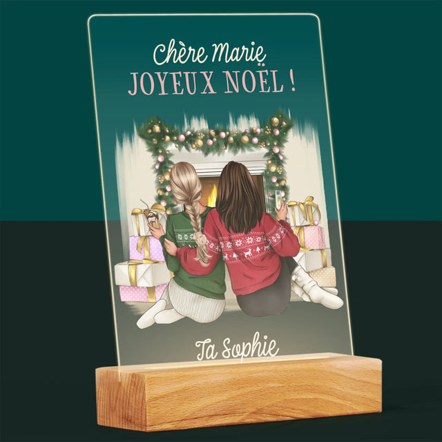 La Création Du Personnage: Amies De Noël - Impression Sur Verre Acrylique