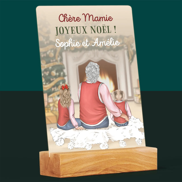 La Création Du Personnage: Chère Mamie Joyeux Noël - Impression Sur Verre Acrylique