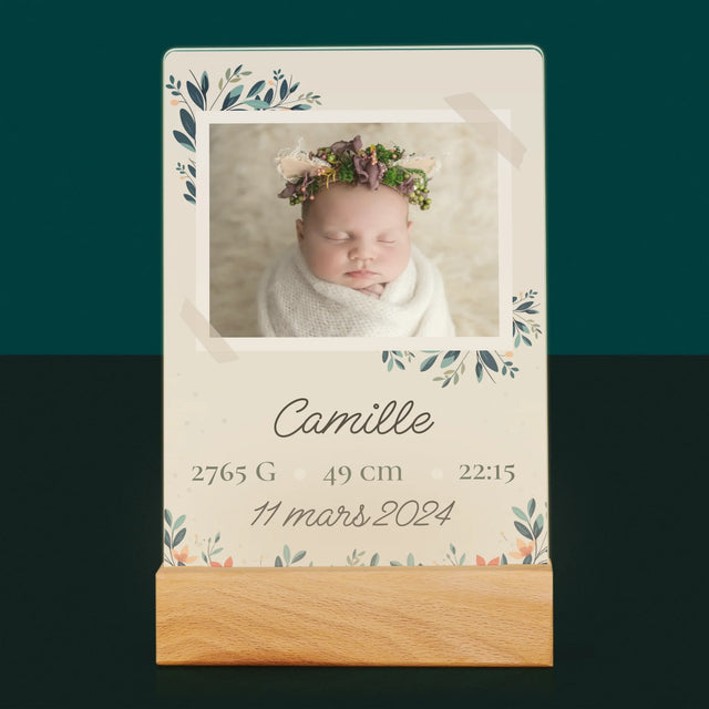 L'Acte De Naissance De L'Enfant: Métrique, Les Fleurs - Impression Sur Verre Acrylique
