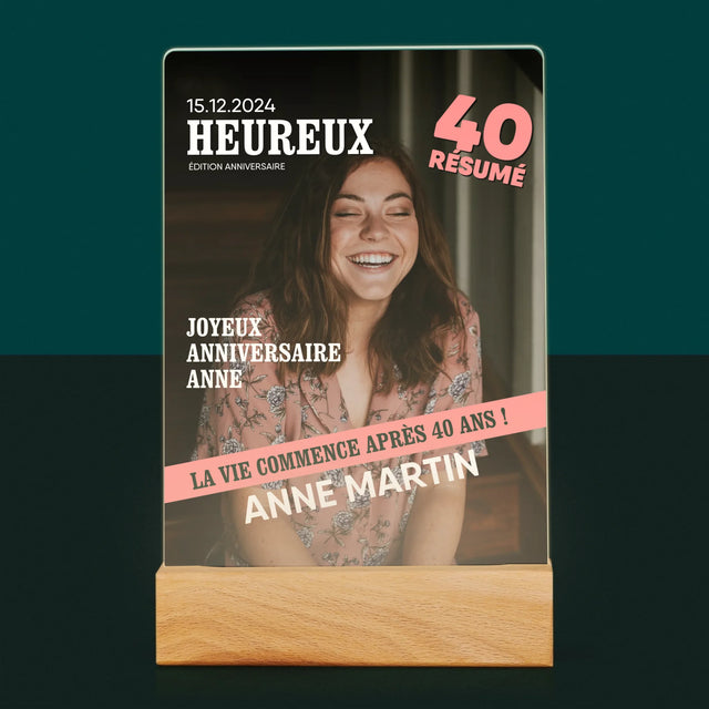 La Couverture De Magazine: La Quarantaine Heureuse - Impression Sur Verre Acrylique