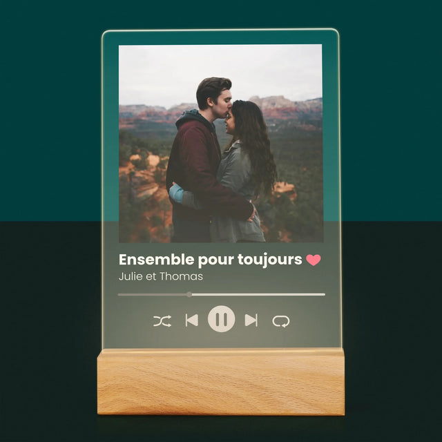 Photo Et Texte: Spotify Avec Ta Photo - Impression Sur Verre Acrylique